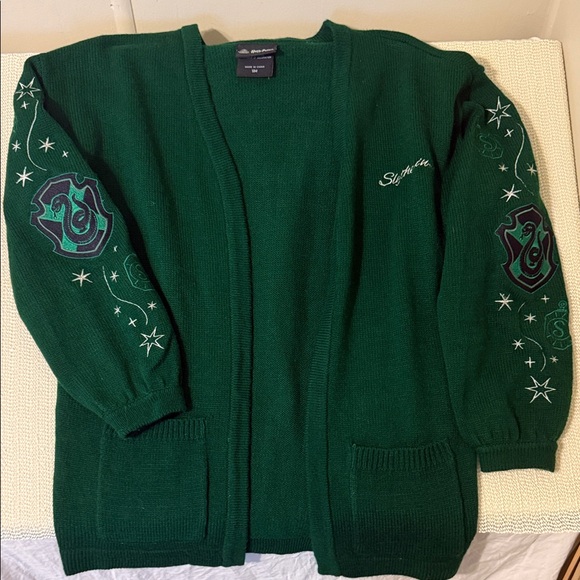 Harry Potter Slytherin Oversized Girls Open Cardigan SM - Picture 3 of 12